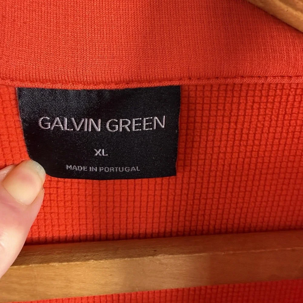 Galvin Green Insula Technology Full Zip Jacket Size XL Orange White Golf Light